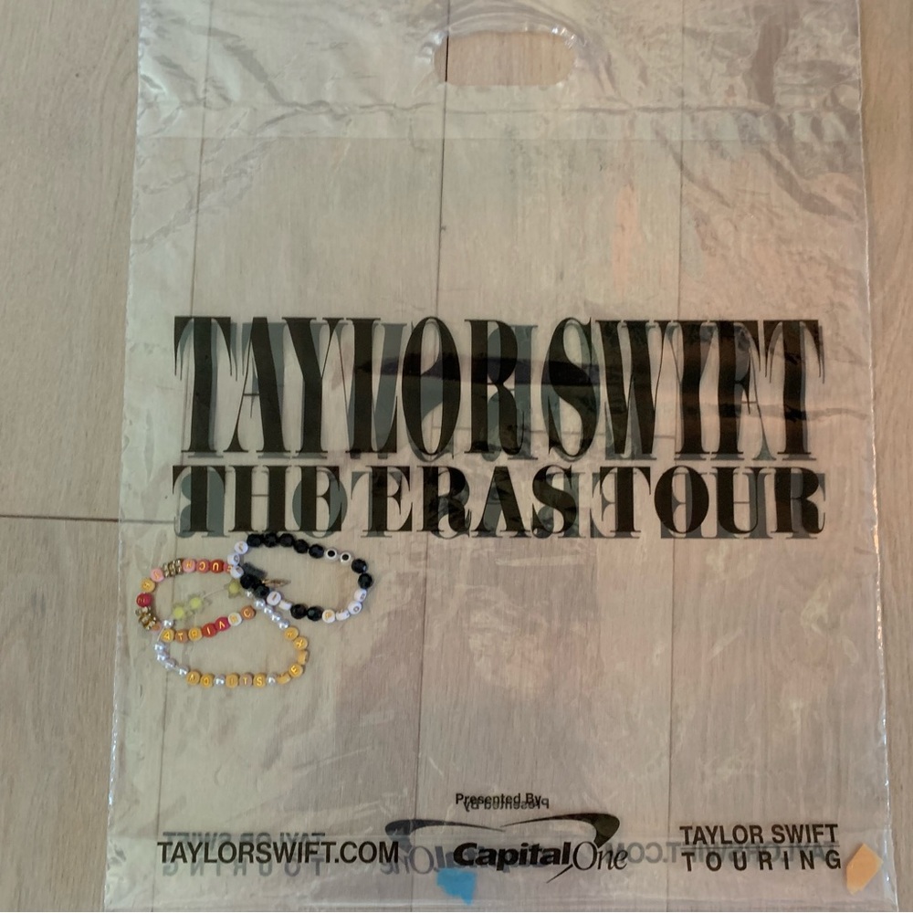 Taylor swift eras tour bag with 3 bracelets